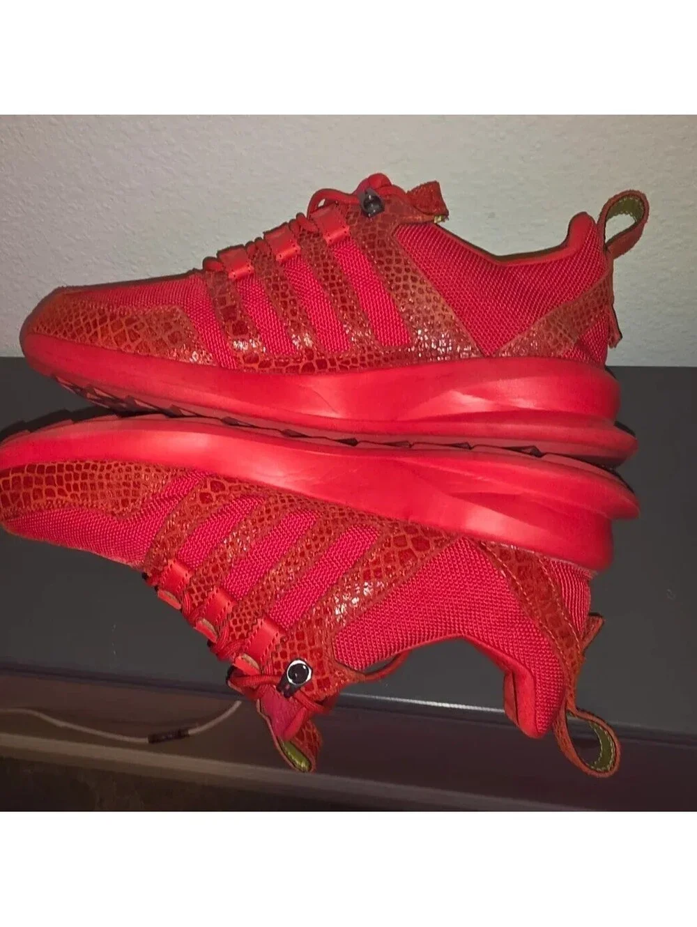 ADIDAS ORIGINALS SL LOOP RUNNER TR RED REPTILE CROC MEN'S SIZE 9.5 S85682